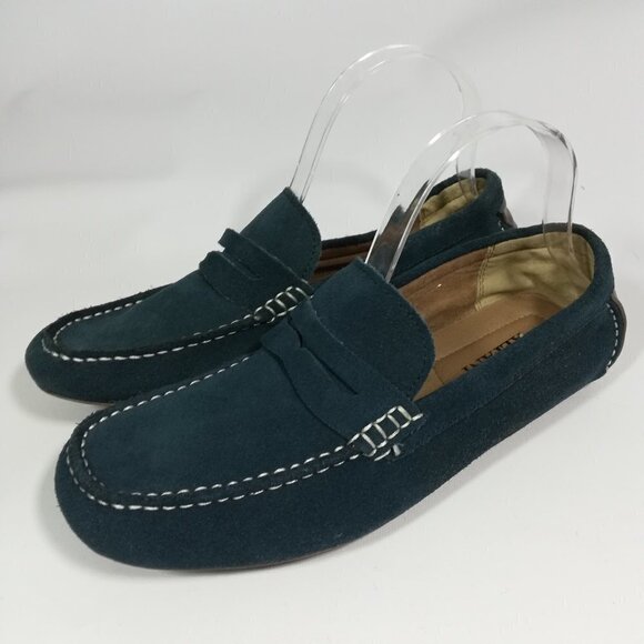 Alfani Blue Leather Driving Moccasins Size 7 - Picture 9 of 16